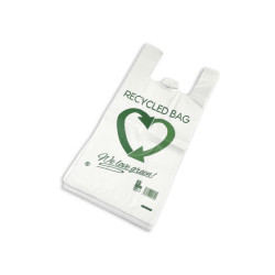 Bolsas de Plástico con Asas Tipo Camiseta – 70% Reciclado